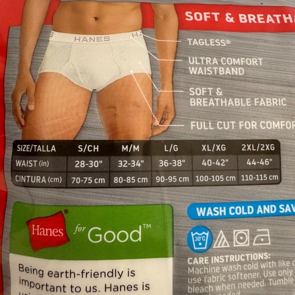 Hanes Ultimate Ultra Comfort Waistband Tagless Full Cut 7 Briefs Sz. XL 40-42" - Picture 9 of 11